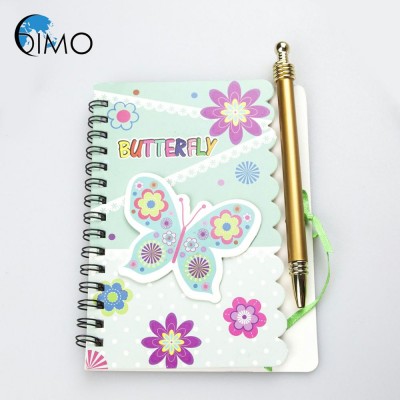 Printed Customized 3D Butterfly Mini Spiral Notebook