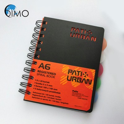 Promotion Gifts A6 Size Office Spiral Plastic Cover Notebook