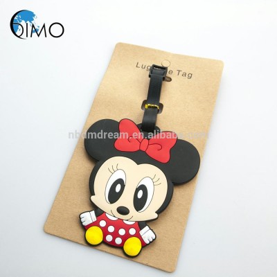 Promotion Fancy PVC Rubber Luggage Tag with Customized Design