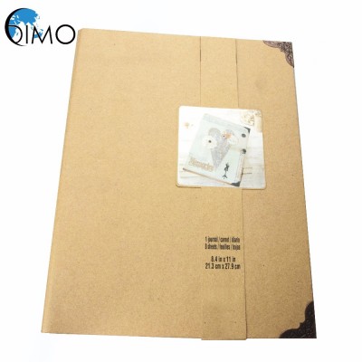 Promotion Kraft Paper Scrapbook & Photo Album with Metal Corner