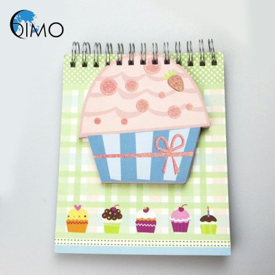 Promotion Cute Spiral Notebook With Cake Memo Pad