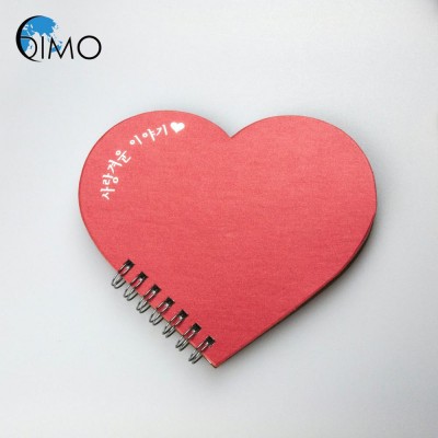 Mini Heart Shape Spiral Notebook with Customer Printing