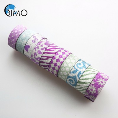 Promotional Shining DIY Glitter Tape - Silver Color with Heart